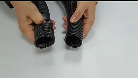 Tubo nero per tubo corrugato in plastica con telaio flessibile in PA PP PE